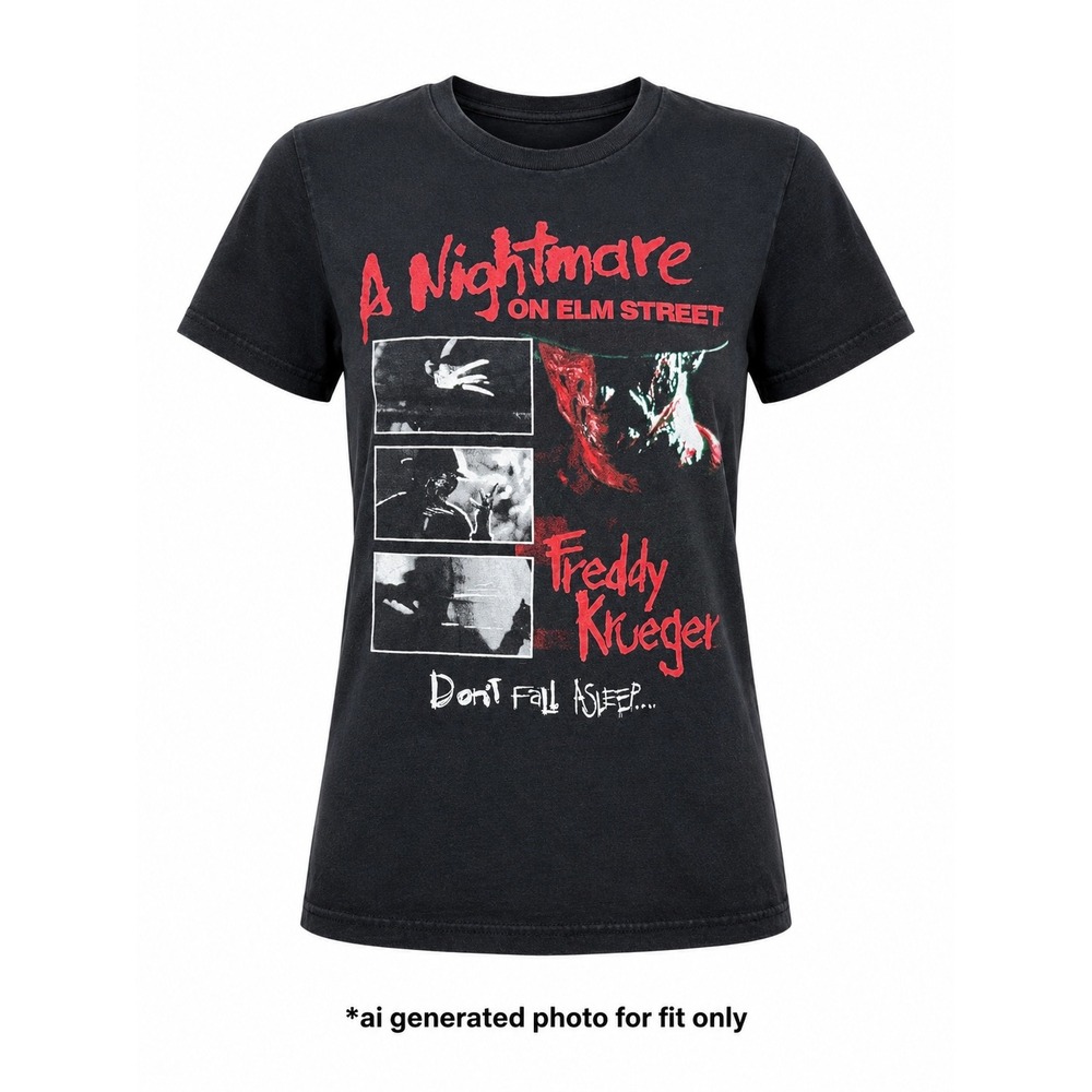 A Nightmare on Elm Street Freddy Krueger‎ Horror Graphic T-Shirt Black Tee